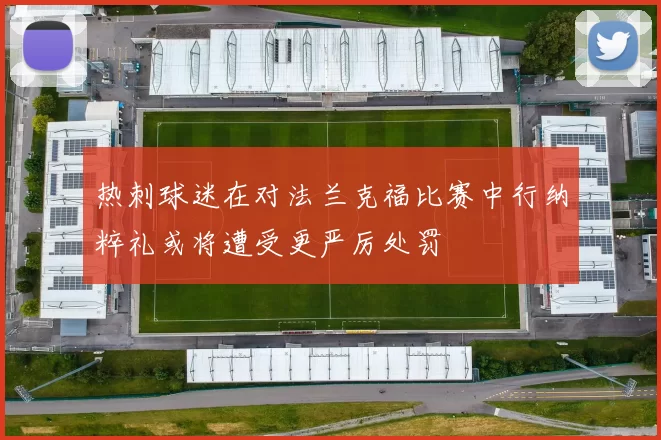 热刺球迷在对法兰克福比赛中行纳粹礼或将遭受更严厉处罚